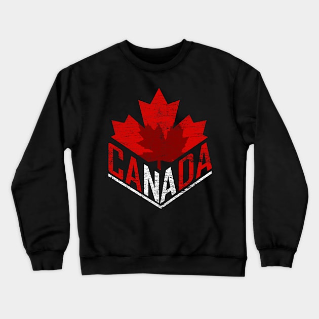 Vintage Canada Maple Leaf Crewneck Sweatshirt by ShirtsShirtsndmoreShirts